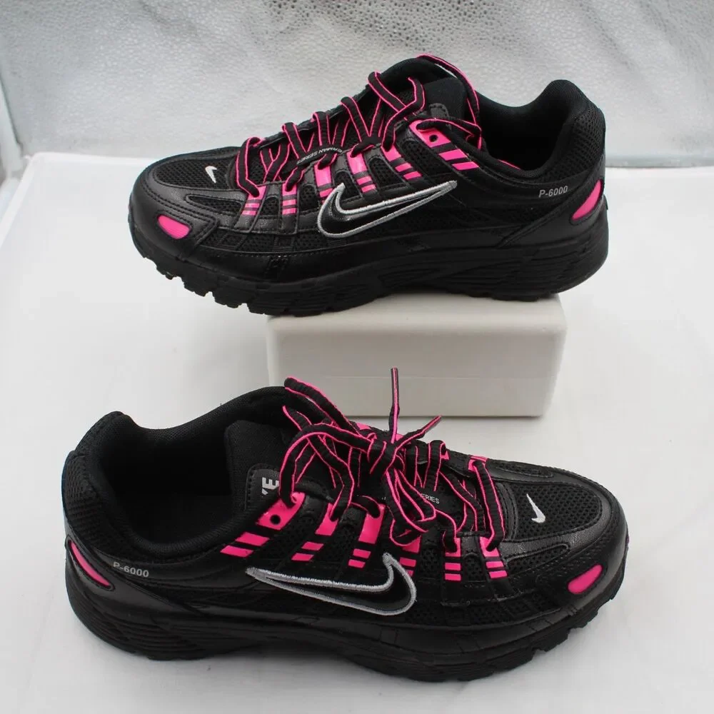 P-6000 GS Size 6Y Women 7.5 Athletic Running Sneakers Black Pink Blast NIB
